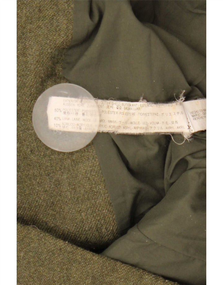 Zara Womens Double Breasted Blazer Jacket UK 12 Medium Khaki Polyester