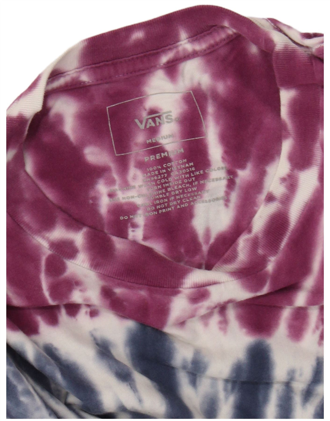 VANS Mens Graphic T-Shirt Top Medium Multicoloured Tie Dye Cotton