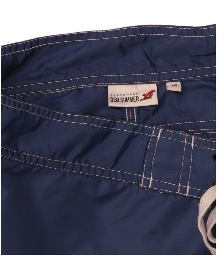 VINTAGE Mens Swimming Shorts Medium  Navy Blue