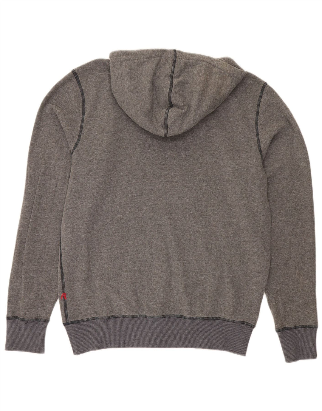 Replay Mens Graphic Hoodie Jumper Large Grey Cotton