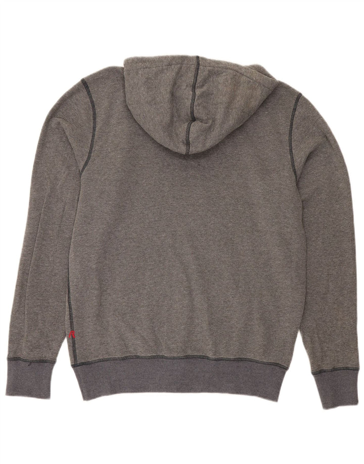 Replay Mens Graphic Hoodie Jumper Large Grey Cotton