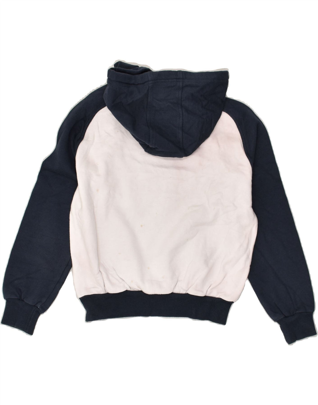ADIDAS Boys Graphic Hoodie Jumper 9-10 Years Off White Colourblock Cotton | Vintage Adidas | Thrift | Second-Hand Adidas | Used Clothing | Messina Hembry 