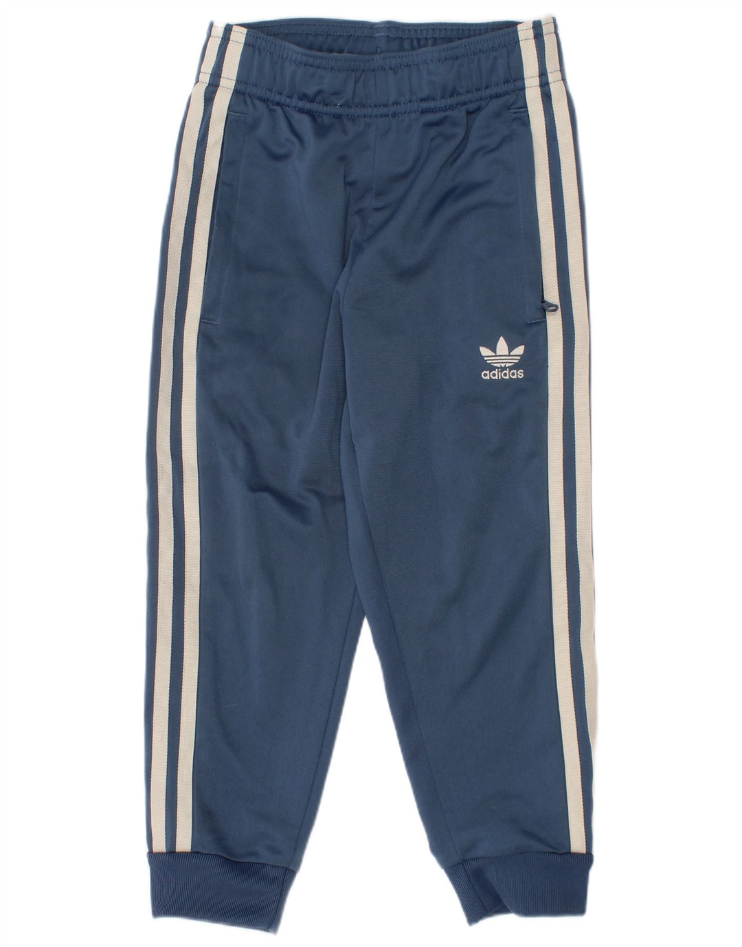 Adidas Boys Tracksuit Trousers Joggers 4-5 Years  Navy Blue Polyester