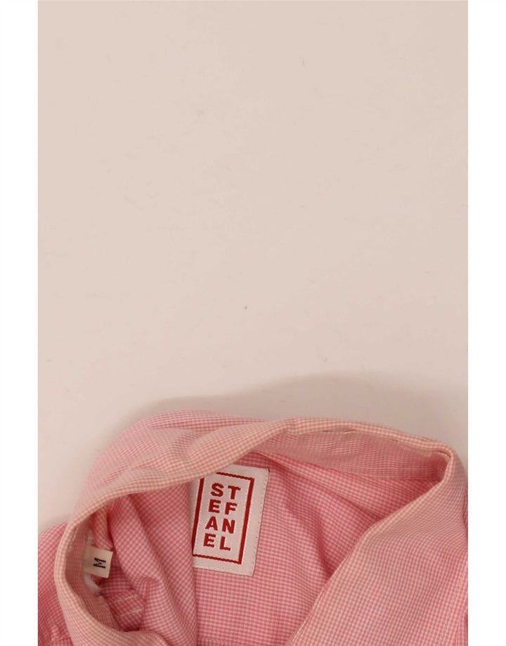 Stefanel Mens Shirt Medium Pink Gingham