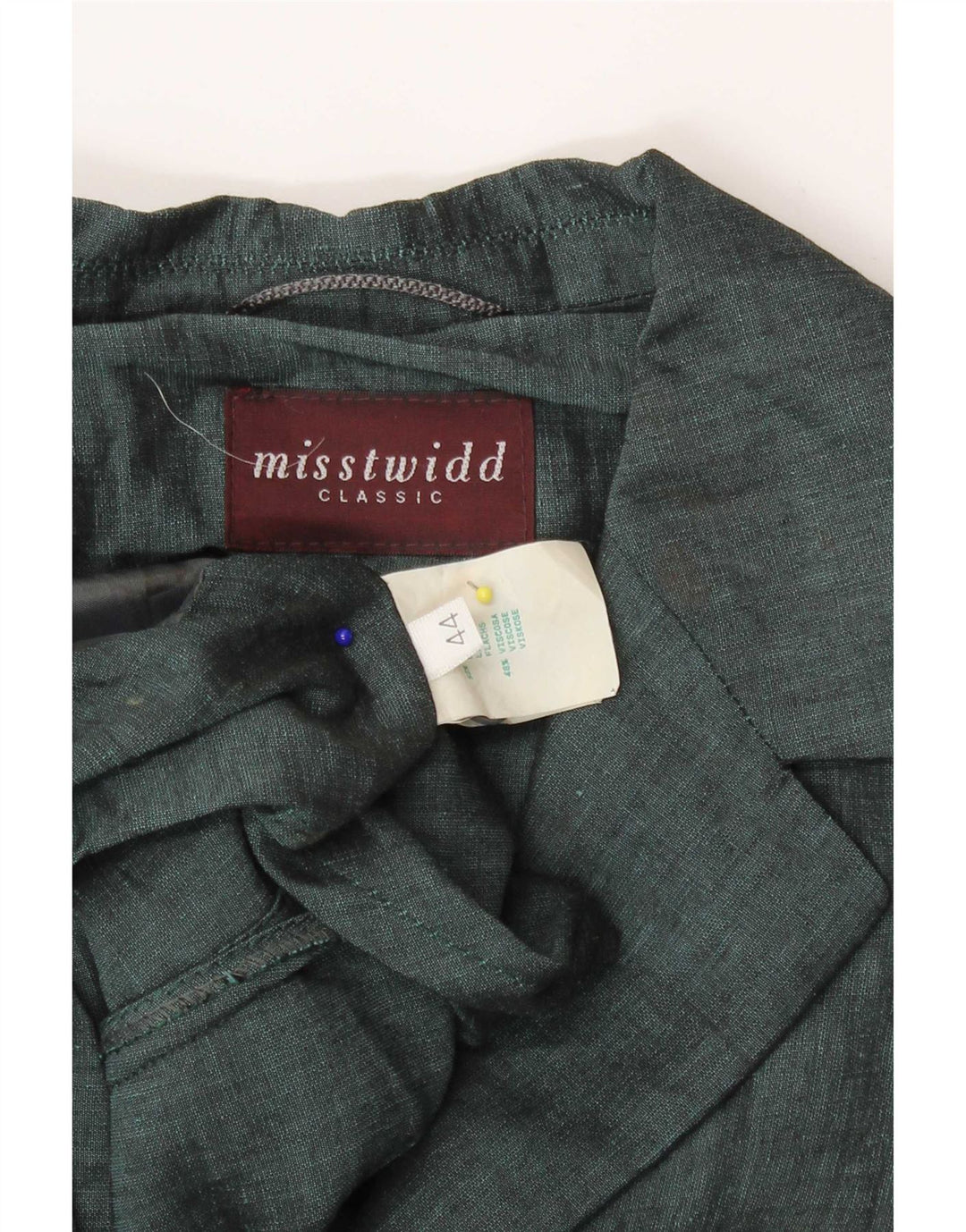 Misstwidd Womens Blazer Jacket IT 44 Medium Green Linen