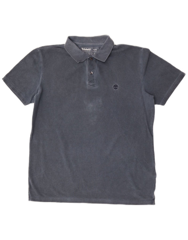 Timberland Mens Regular Fit Polo Shirt Medium Navy Blue Cotton