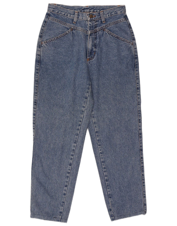 Benetton Womens High Waist Tapered Jeans IT 44 Medium W28 L27 Blue Cotton