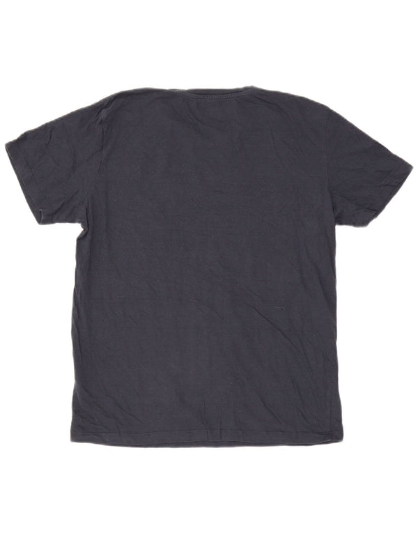 Jack & Jones Mens T-Shirt Top Large Navy Blue Cotton