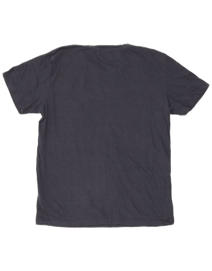 Jack & Jones Mens T-Shirt Top Large Navy Blue Cotton