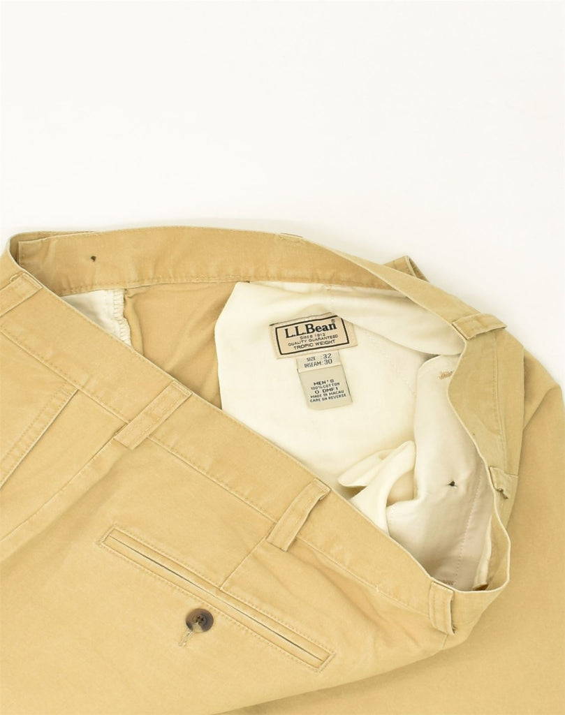 L.L.BEAN Mens Straight Casual Trousers W32 L30  Beige Cotton | Vintage L.L.Bean | Thrift | Second-Hand L.L.Bean | Used Clothing | Messina Hembry 