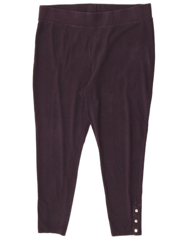 Marks & Spencer Womens Regular Fit Leggings UK 22 3XL  Navy Blue Cotton