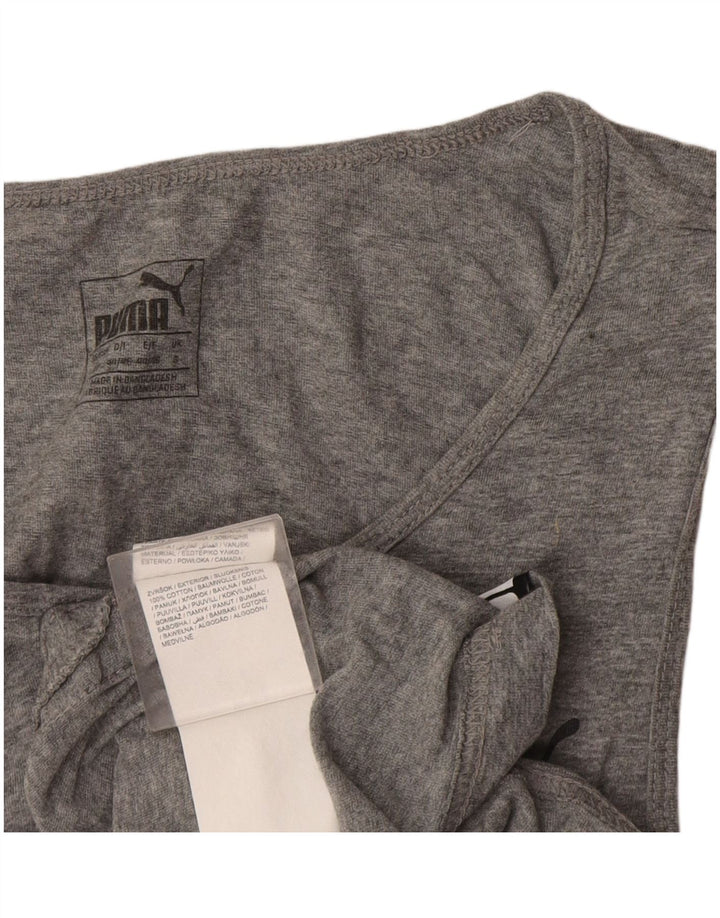 Puma Mens Graphic Vest Top Small Grey Colourblock Cotton