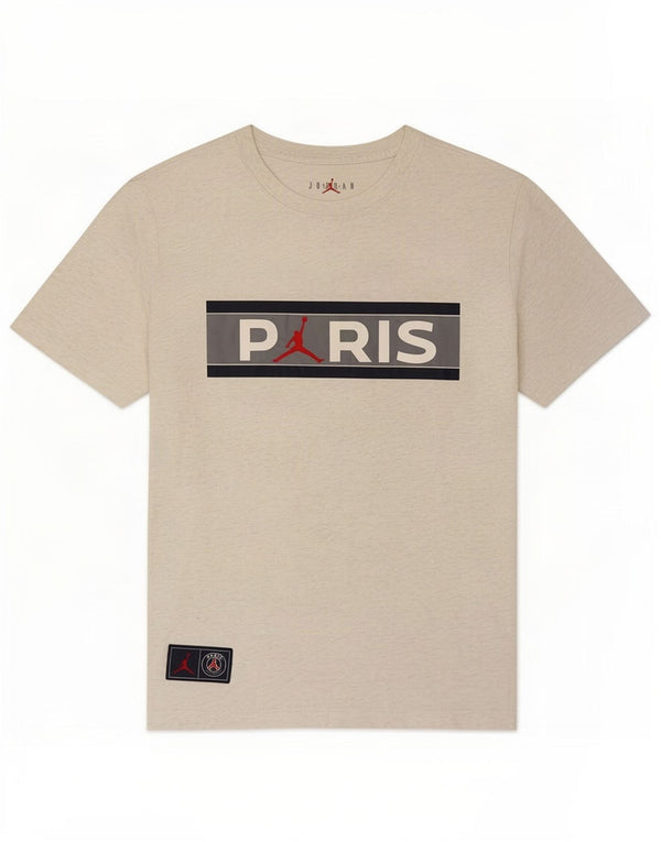 Jordan Mens Paris Saint- Germain Graphic T-Shirt Top Medium Grey Flecked