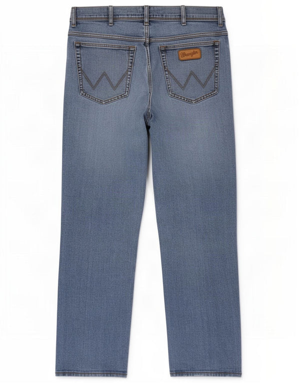 Wrangler Mens Texas Distressed Straight Jeans W36 L34 Blue Cotton