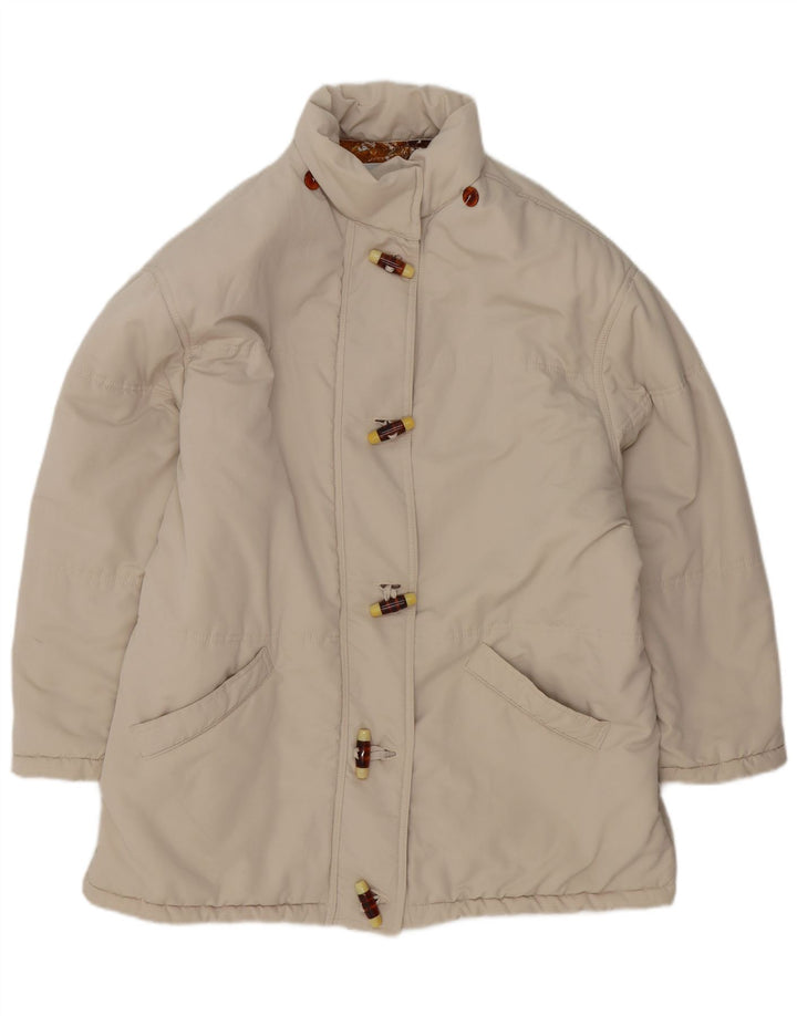 Aurelio Zepino Womens Oversized Windbreaker Coat UK 14 Medium Off White