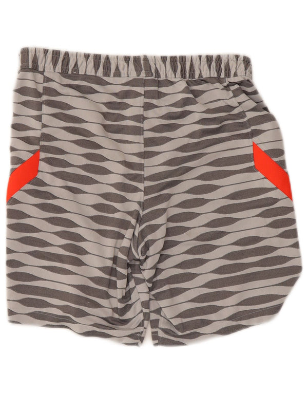 Nike Mens Dri Fit Slim Fit Sport Shorts Small  Grey Geometric Polyester