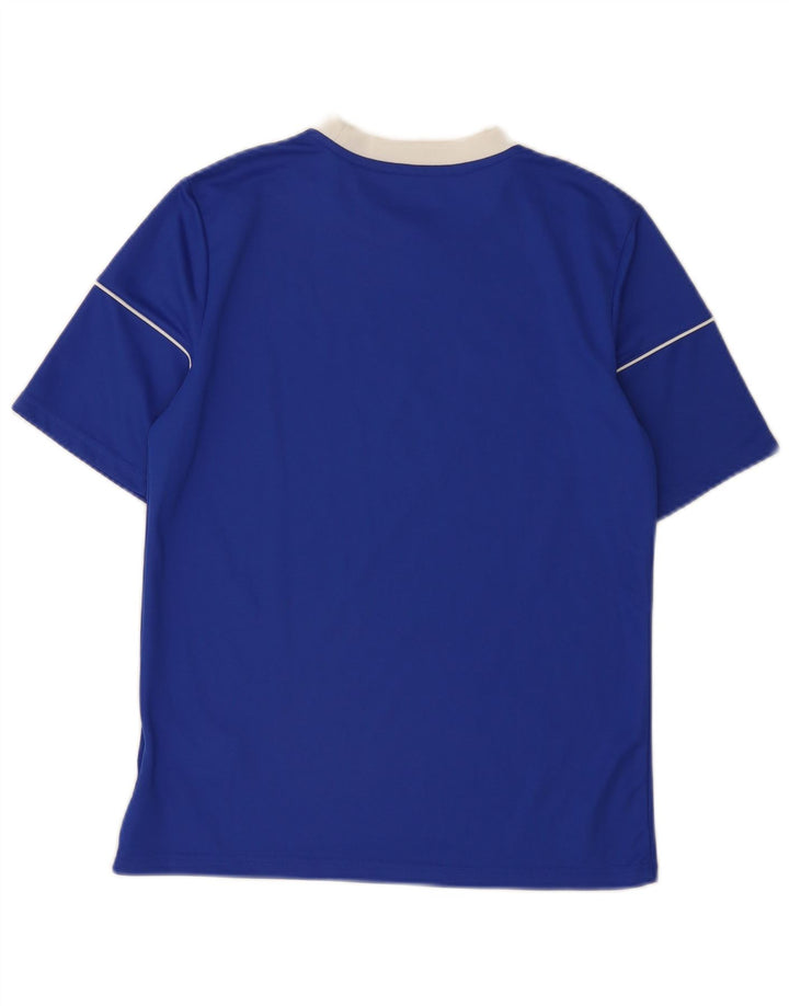 Adidas Boys Climalite T-Shirt Top 13-14 Years Blue Polyester