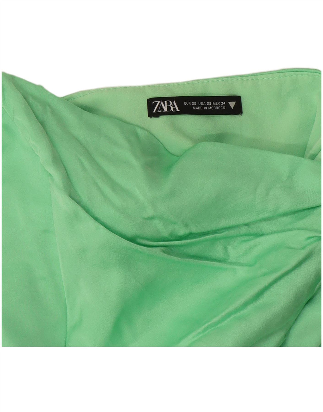 Zara Womens Crop Cami Top UK 6 XS Green