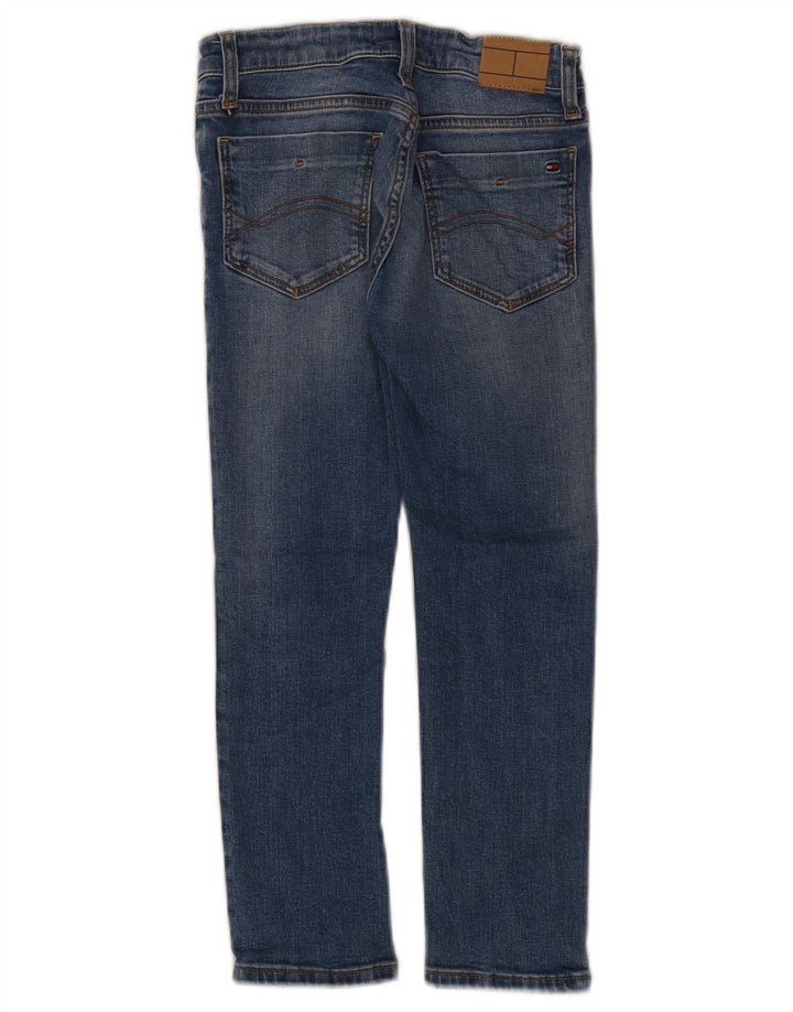 TOMMY HILFIGER Boys Slim Jeans 5-6 Years W22 L21 Blue Cotton