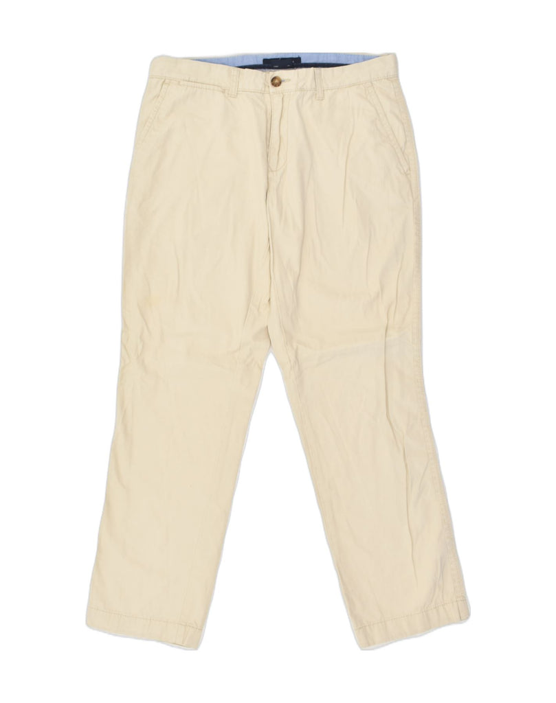 TOMMY HILFIGER Mens Straight Chino Trousers W32 L30 Beige Cotton | Vintage Tommy Hilfiger | Thrift | Second-Hand Tommy Hilfiger | Used Clothing | Messina Hembry 