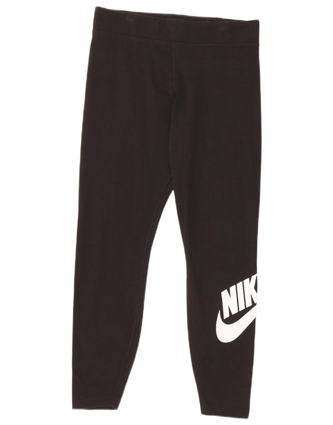 Nike Womens Crop Graphic Leggings UK 16 Large Black Cotton