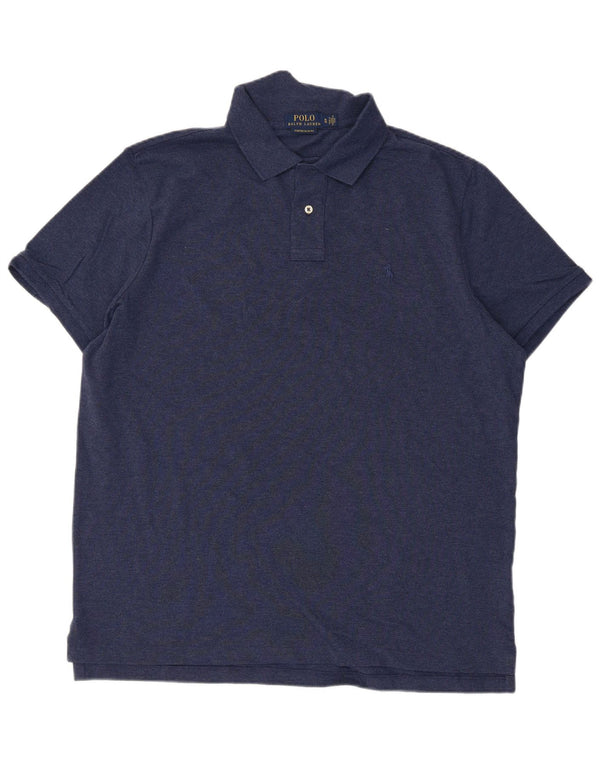 Polo Ralph Lauren Mens Custom Slim Fit Polo Shirt XL Navy Blue Cotton
