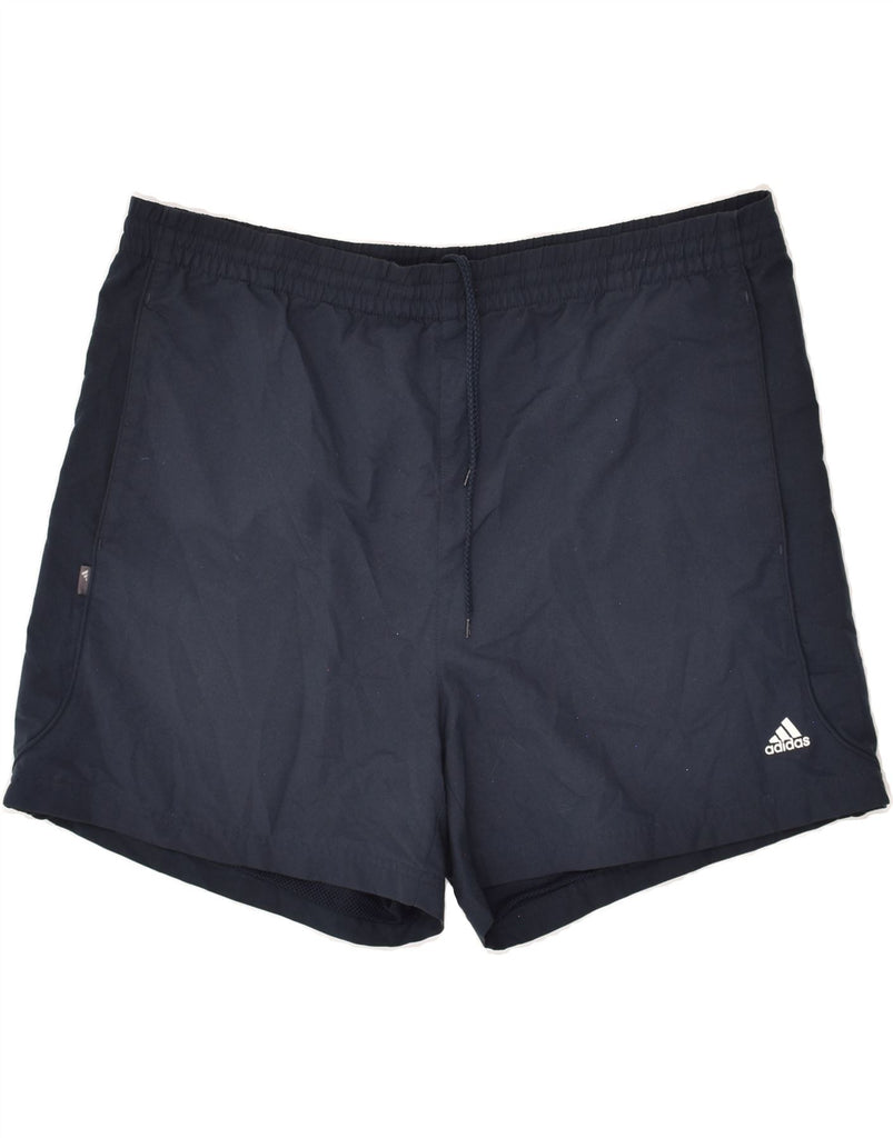 ADIDAS Mens Sport Shorts XL Navy Blue Polyester | Vintage Adidas | Thrift | Second-Hand Adidas | Used Clothing | Messina Hembry 