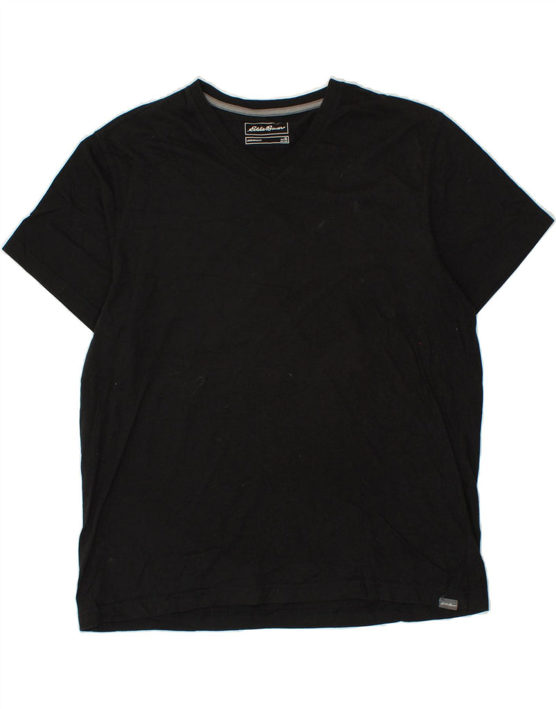EDDIE BAUER Mens T-Shirt Top XL Black Cotton Vintage Eddie Bauer and Second-Hand Eddie Bauer from Messina Hembry 