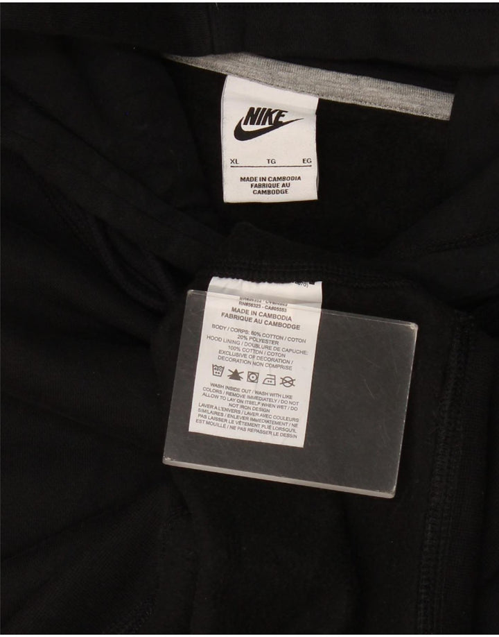 Nike Mens Hoodie Jumper XL Black Cotton