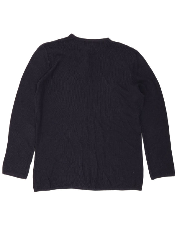 Zara Mens Top Long Sleeve Medium Navy Blue