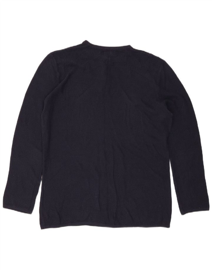 Zara Mens Top Long Sleeve Medium Navy Blue