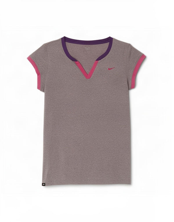 Nike Womens T-Shirt Top UK 16/18 Large Grey