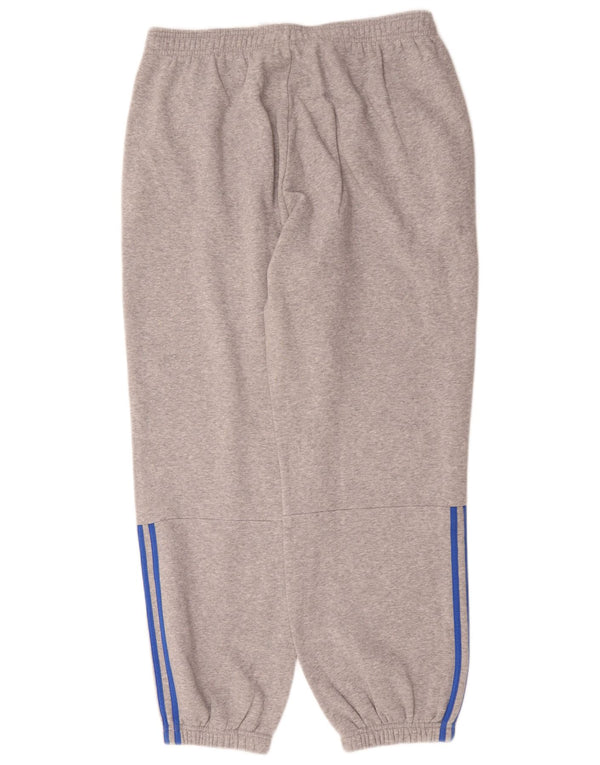 Adidas Mens Tracksuit Trousers Joggers XL Grey Flecked Cotton