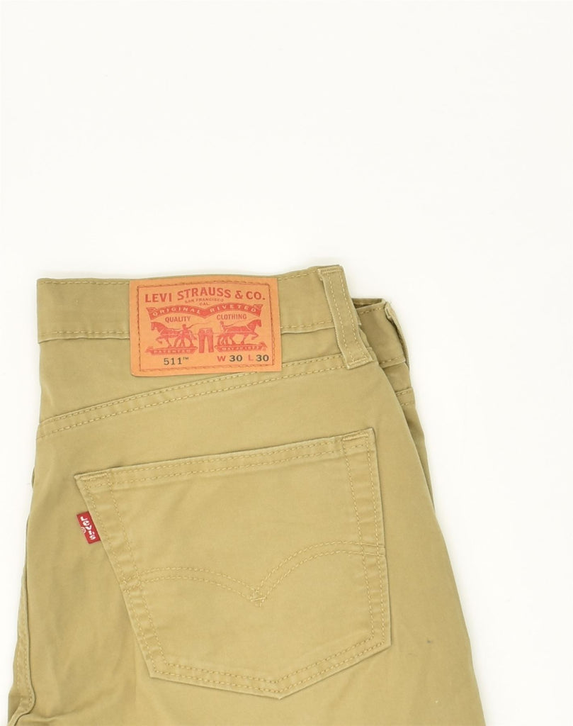 LEVI'S Mens 511 Straight Jeans W30 L26 Khaki Cotton | Vintage Levi's | Thrift | Second-Hand Levi's | Used Clothing | Messina Hembry 