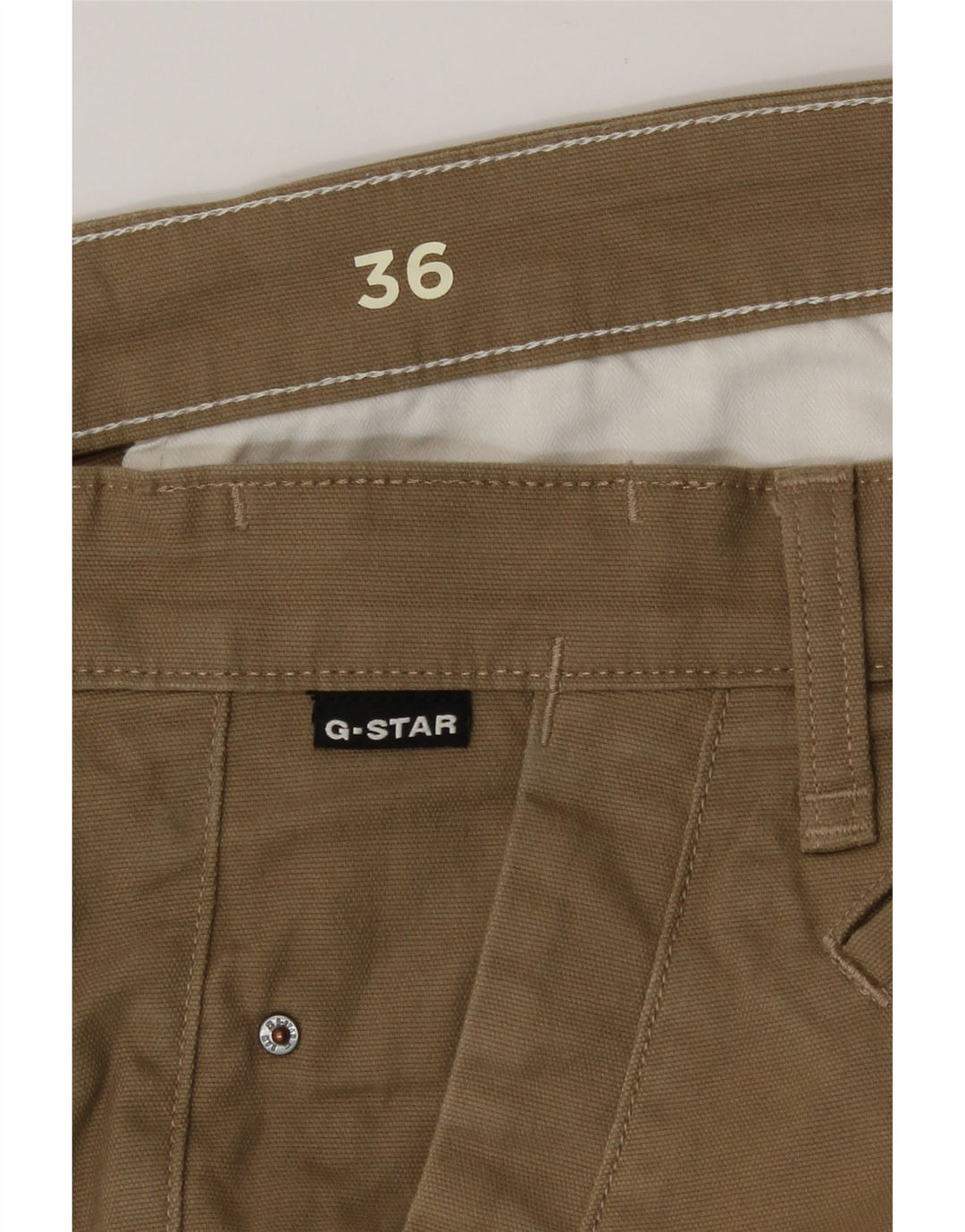 G-Star Mens Chino Shorts W36 Large  Khaki Cotton