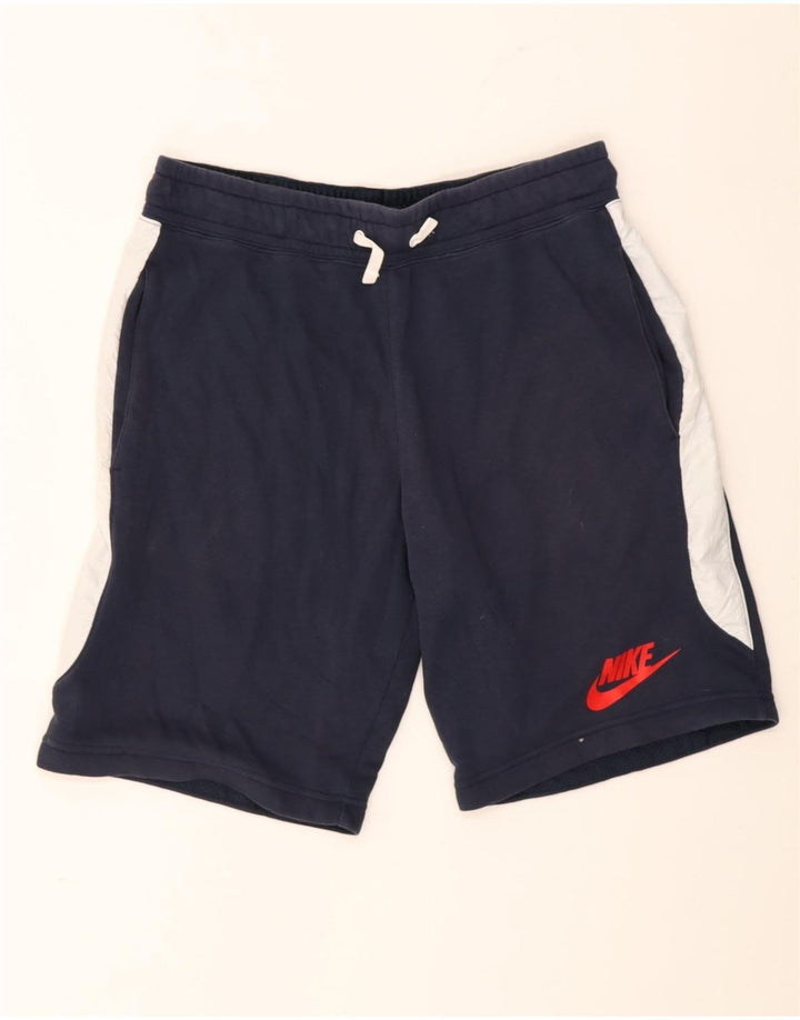 Nike Mens Sport Shorts Medium  Navy Blue Colourblock Cotton