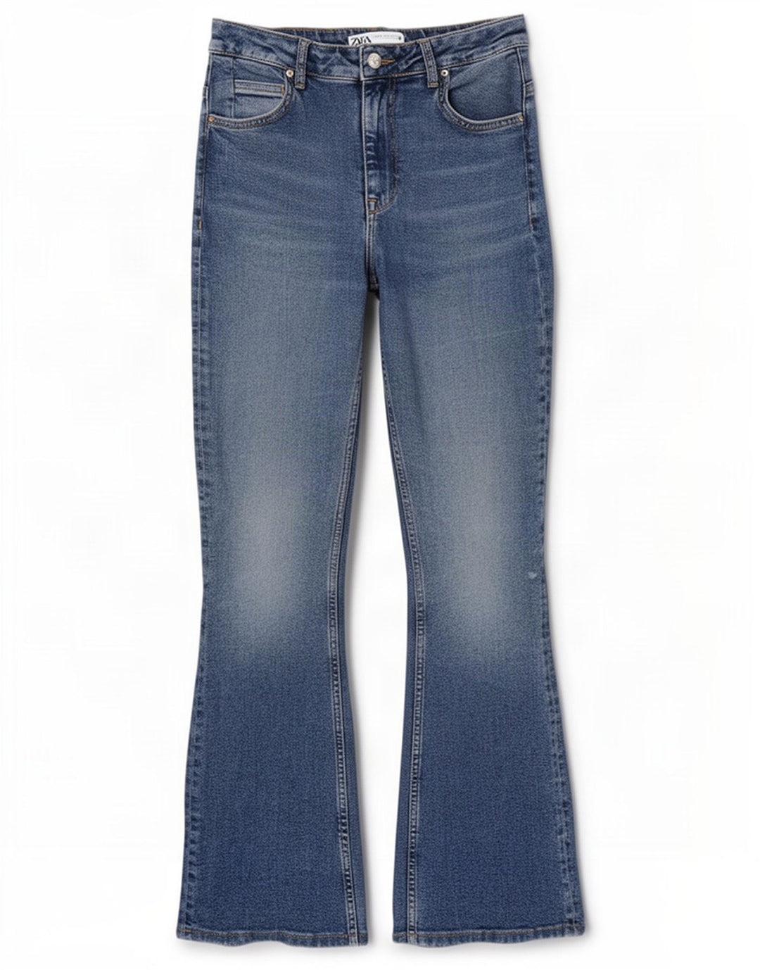 Zara Womens Flared Jeans EU 40 Medium W30 L31 Blue Cotton