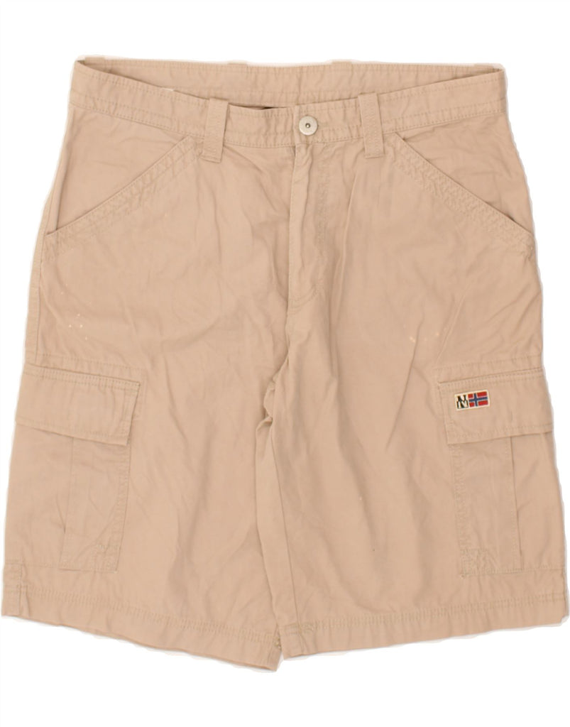 NAPAPIJRI Mens Cargo Shorts W36 Large Beige Cotton | Vintage Napapijri | Thrift | Second-Hand Napapijri | Used Clothing | Messina Hembry 
