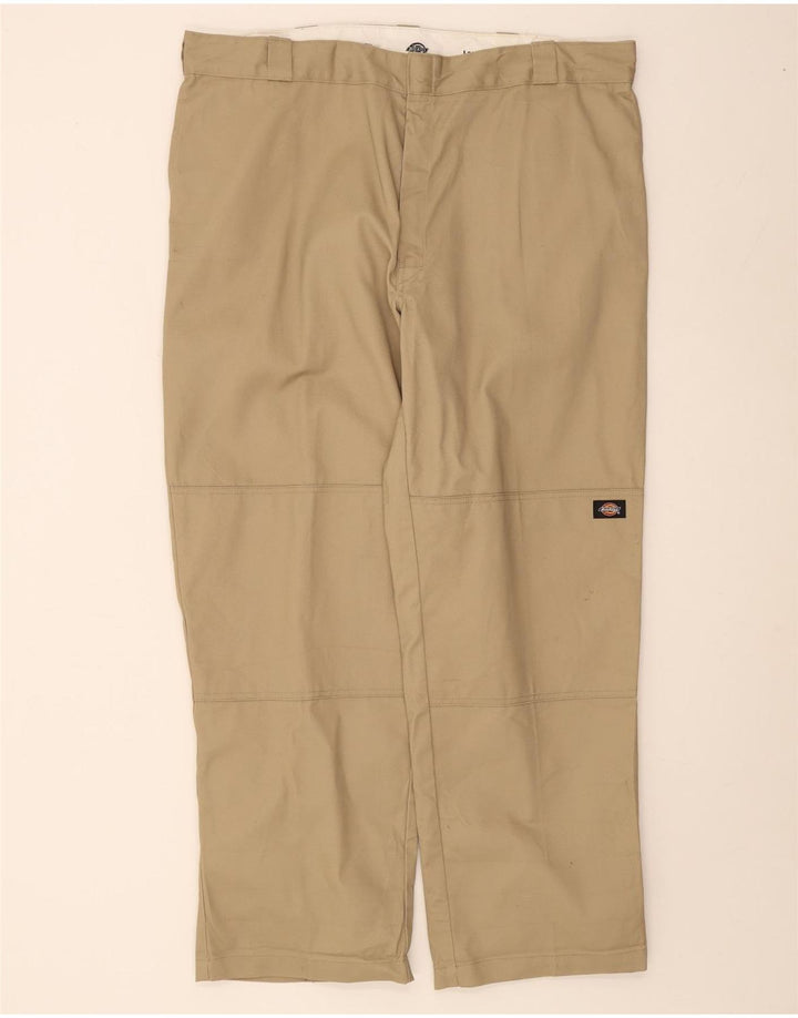 Dickies Mens Loose Fit Cargo Trousers W42 L32 Beige Polyester