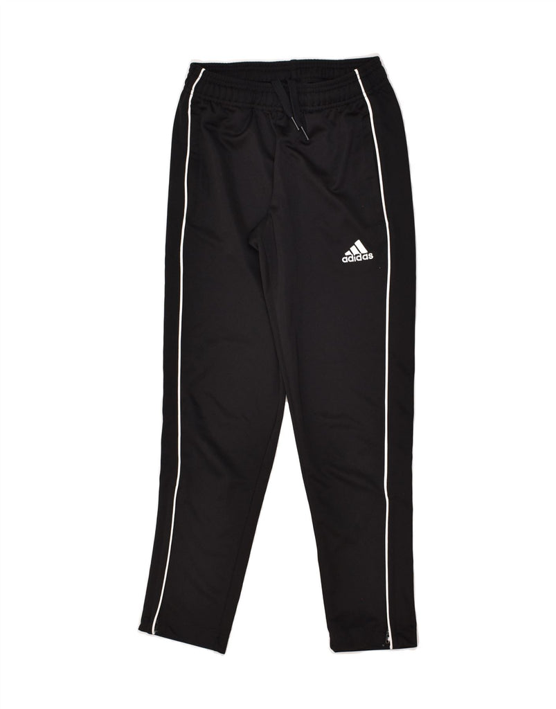 ADIDAS Boys Climalite Tracksuit Trousers 9-10 Years Black Polyester Vintage Adidas and Second-Hand Adidas from Messina Hembry 