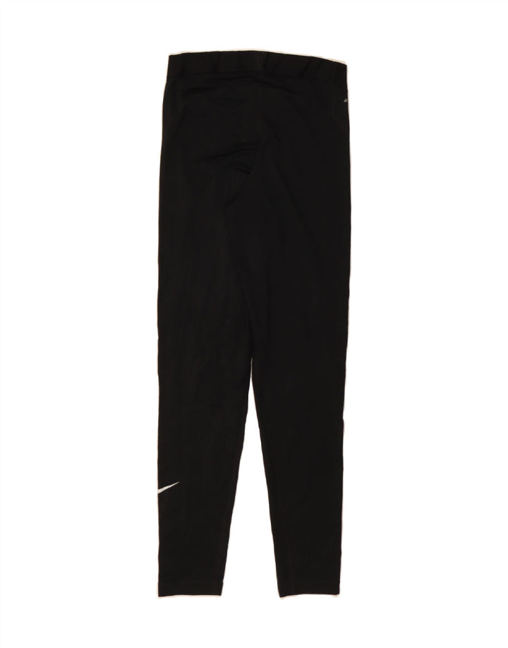 NIKE Womens Graphic Leggings UK 14 Medium  Black Vintage Nike and Second-Hand Nike from Messina Hembry 