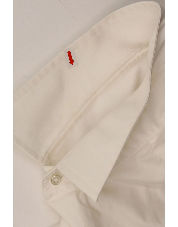 HUGO BOSS Mens Regular Fit Short Sleeve Shirt Size 40 15 1/2 Medium White