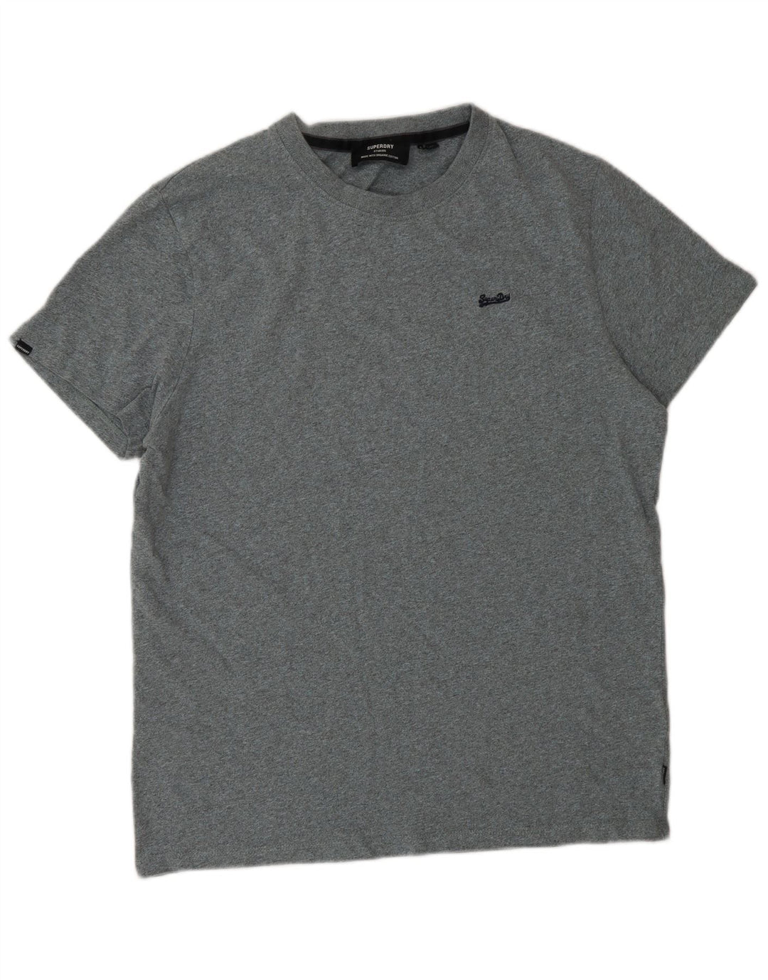 Superdry Mens T-Shirt Top XL Grey Flecked Cotton
