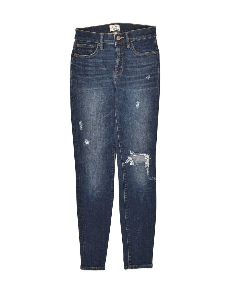 J. CREW Womens Lookout Distressed High Rise Skinny Jeans W25 L28 Blue | Vintage J. Crew | Thrift | Second-Hand J. Crew | Used Clothing | Messina Hembry 
