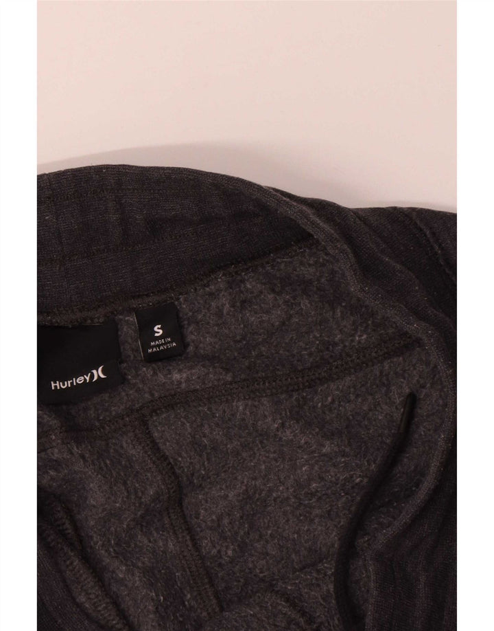 Hurley Mens Graphic Tracksuit Trousers Small Grey Cotton