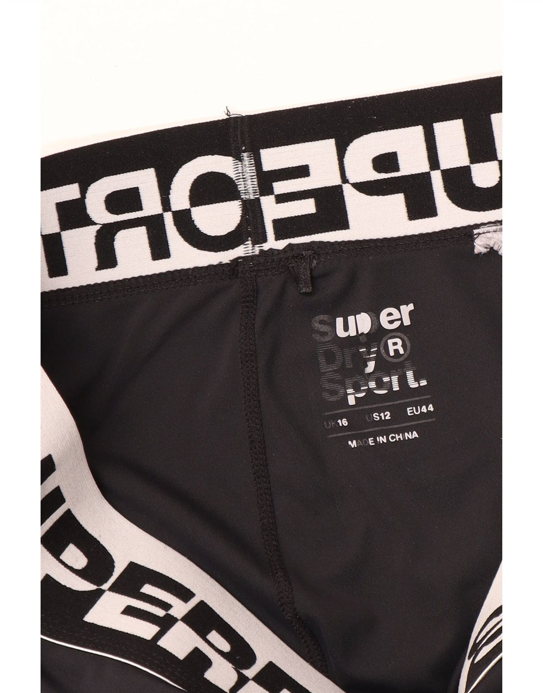 Superdry Womens Graphic Crop Leggings UK 16 Large  Black