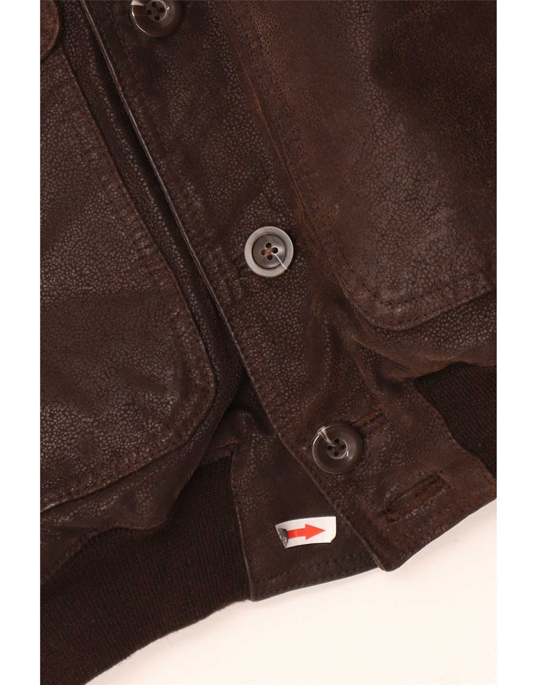Vintage Mens Bomber Leather Jacket IT 48 Medium Brown