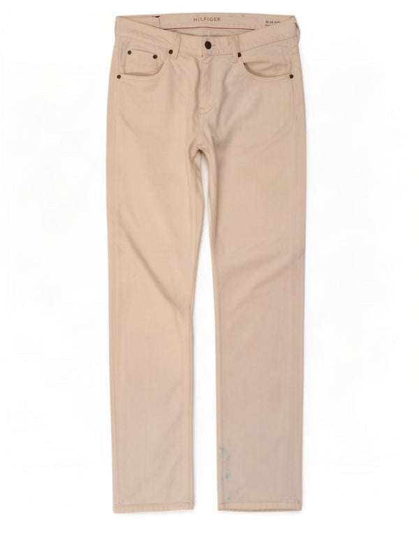Tommy Hilfiger Mens Hudson Slim Jeans W34 L34 White Cotton