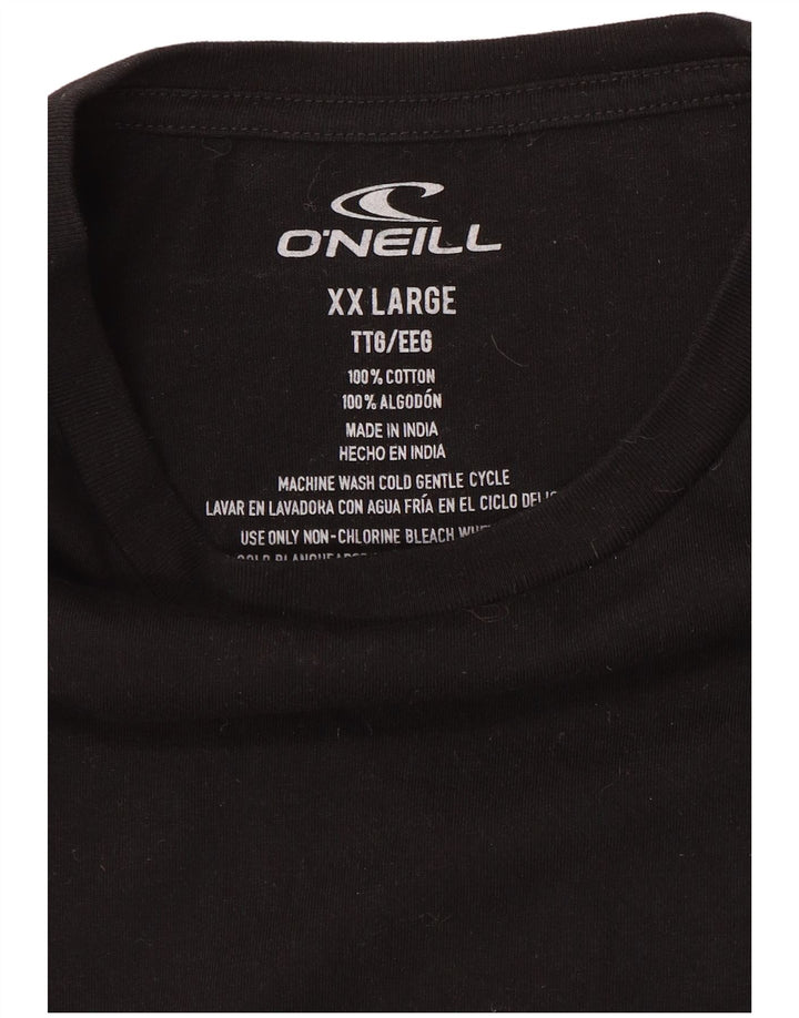 O'Neill Mens Graphic T-Shirt Top 2XL Black Cotton