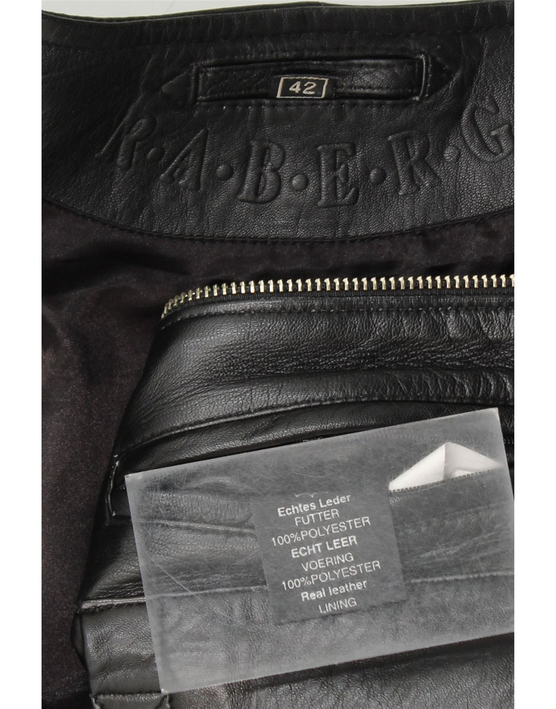 RABERG Womens Crop Leather Jacket EU 42 Large Black Leather